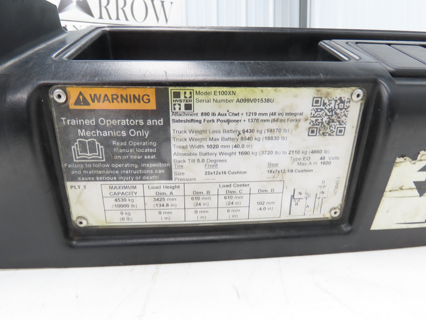 Hyster 8536820 Forklift Control Module Rev 21 Removed From E100XN