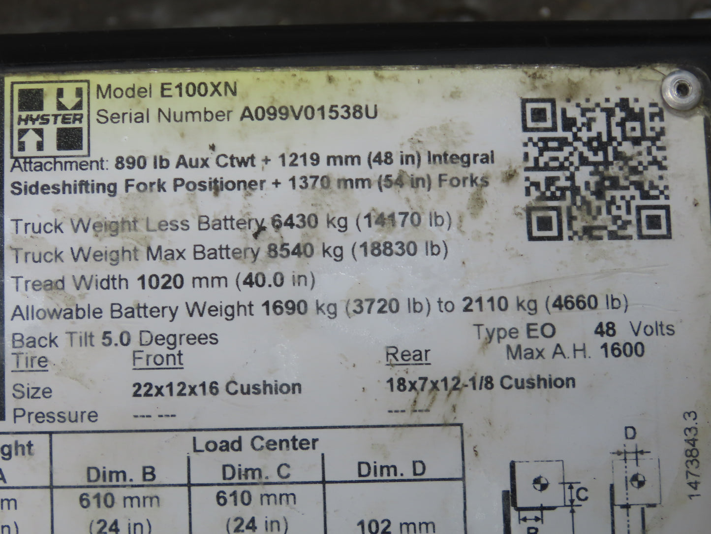 Hyster RU280B5166P Forklift Curtis Albright DC Motor Contactor Off Hyster E100XN