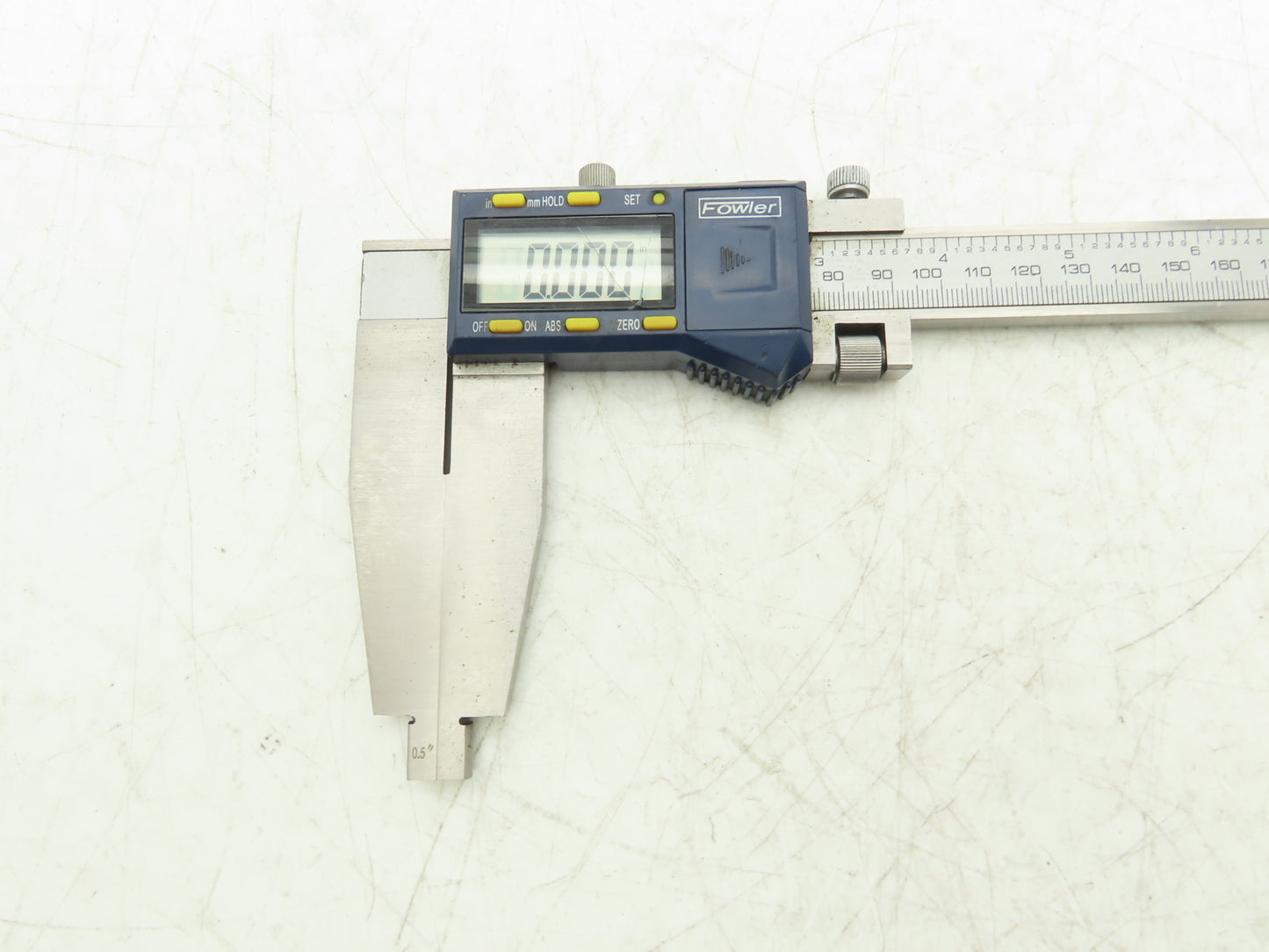 Fowler 54-100-312-0 Xtra-Range Digital Caliper 12" 300mm Nib Jaws *Cracked Glass
