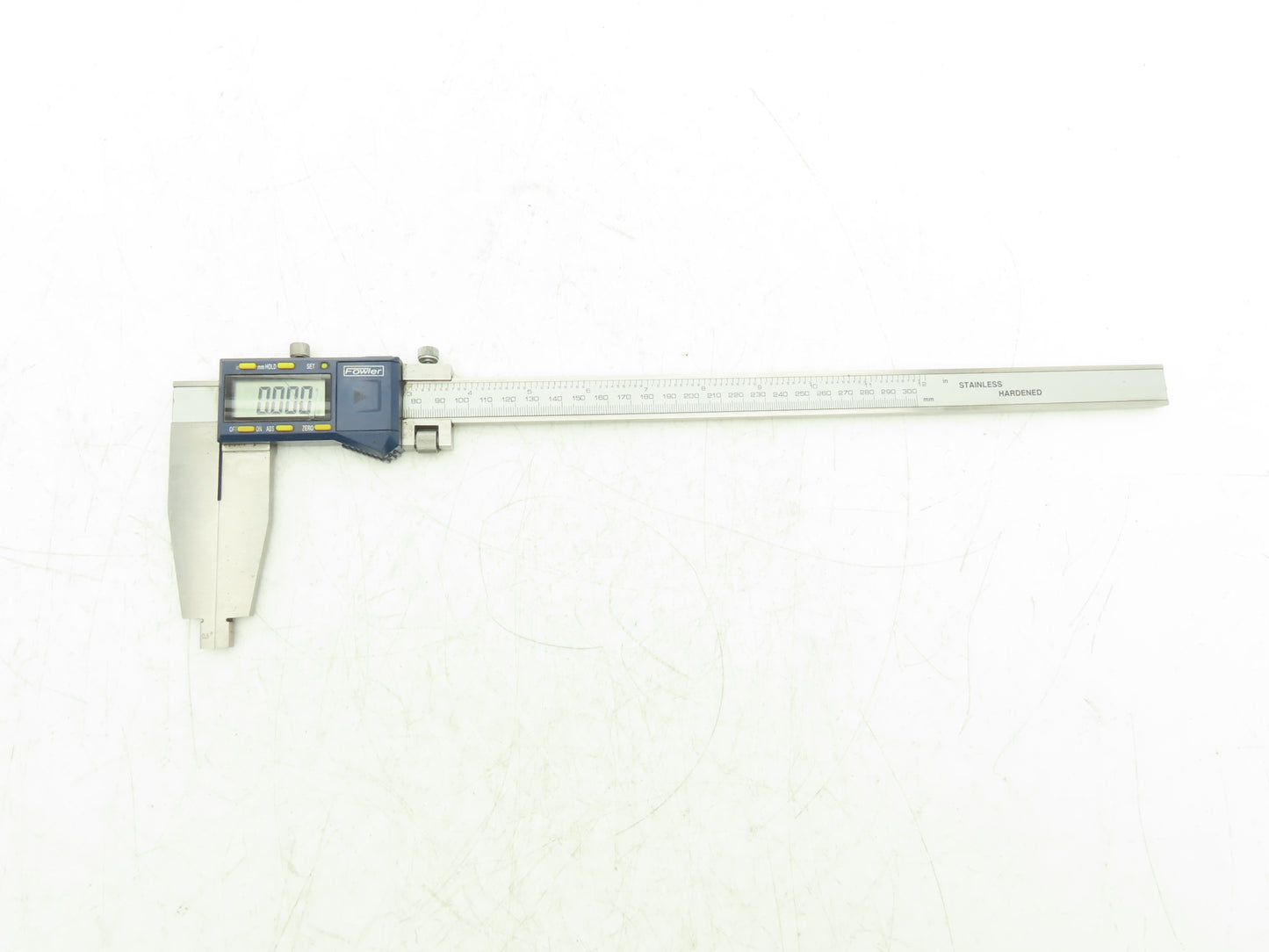 Fowler 54-100-312-0 Xtra-Range Digital Caliper 12" 300mm Nib Jaws *Cracked Glass
