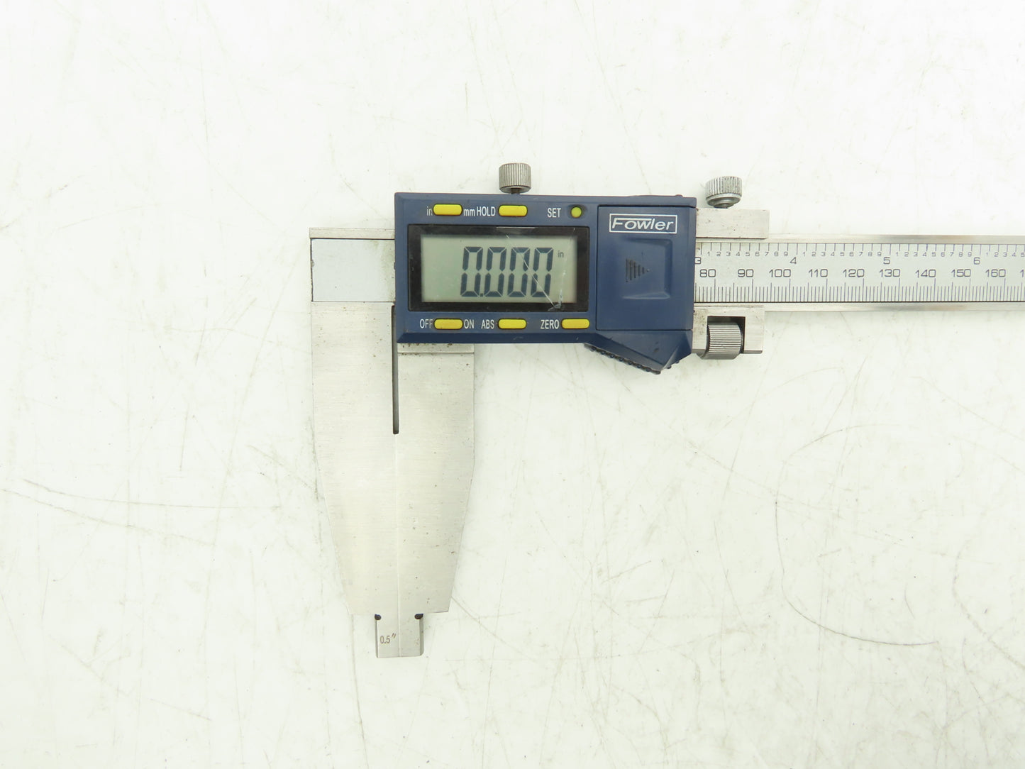 Fowler 54-100-312-0 Xtra-Range Digital Caliper 12" 300mm Nib Jaws *Cracked Glass