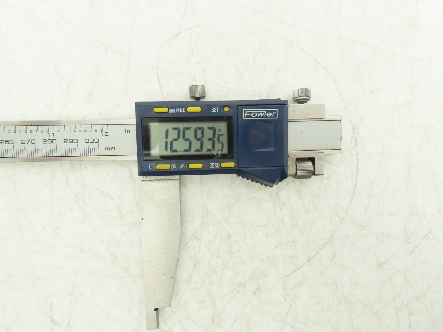 Fowler 54-100-312-0 Xtra-Range Digital Caliper 12" 300mm Nib Jaws *Cracked Glass