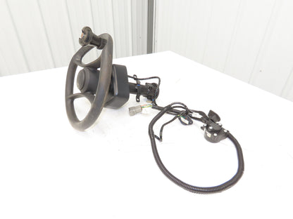 Hyster 8808585 Forklift Steering Wheel & Bracket Assembly Removed From E100XN