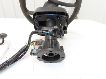 Hyster 8808585 Forklift Steering Wheel & Bracket Assembly Removed From E100XN