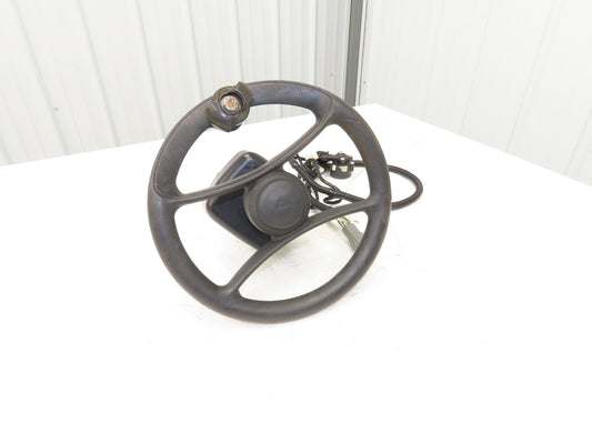 Hyster 8808585 Forklift Steering Wheel & Bracket Assembly Removed From E100XN