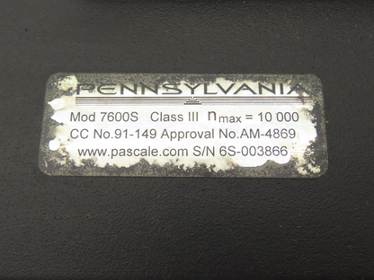 Pennsylvania Scale Company 7600 Scale High Resolution Count / Weigh Scale