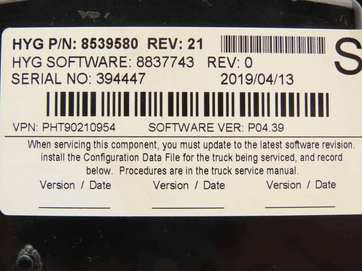 Hyster 8539580 Forklift Display Controller Module W/Key Off E100XN READ