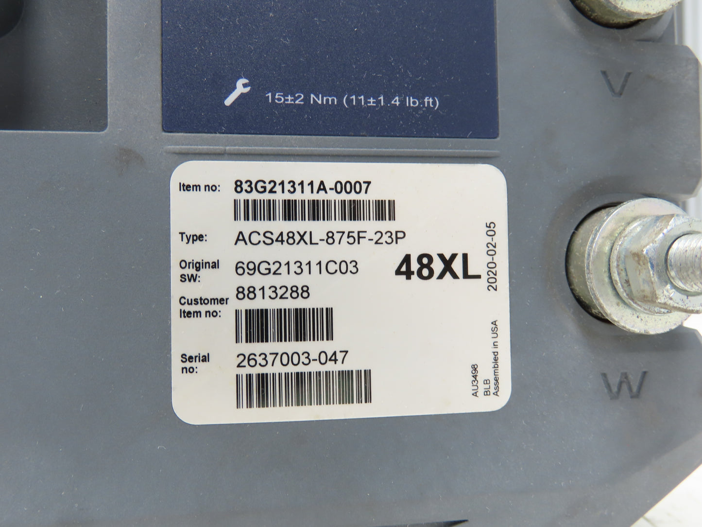 Danaher ACS48XL-875F-23P AC SuperDrive Forklift Motor Controller 48V Off E100XN