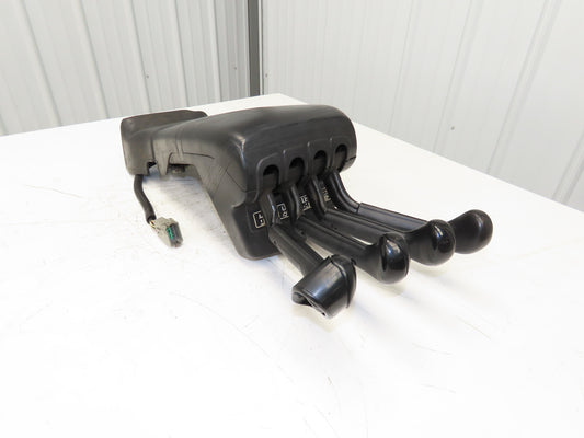 Hyster E100XN Forklift Four Lever Control Assembly Lift Tilt Shift Position READ