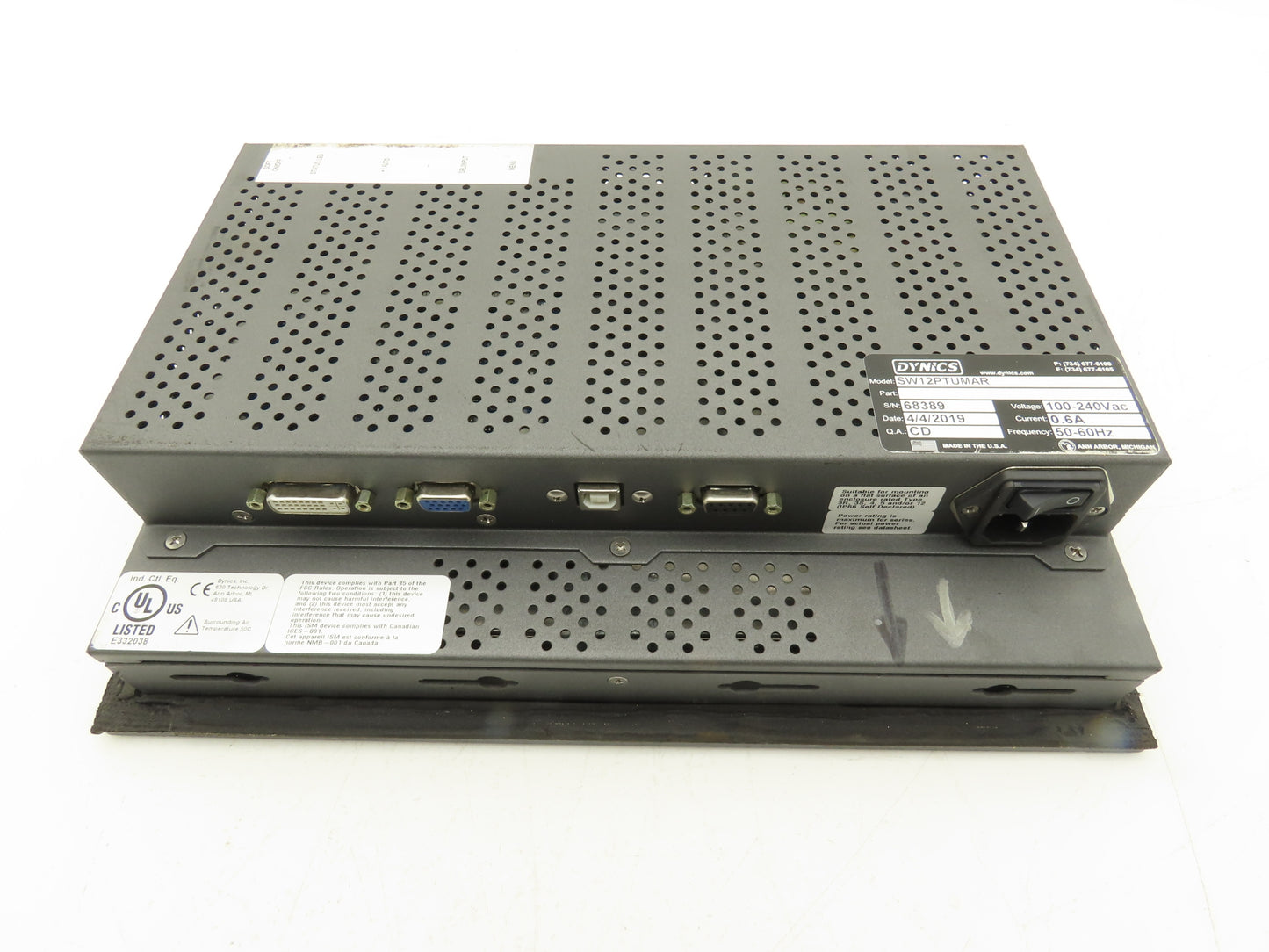 Dynics SW12PTUMAR 12" Touch Screen for Industrial Computer