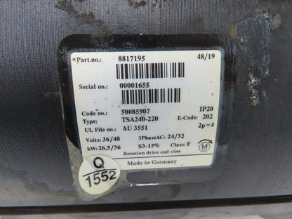 Hyster 8817195 Forklift Hydraulic Motor 48V & Pump 8804229 Removed From E100XN