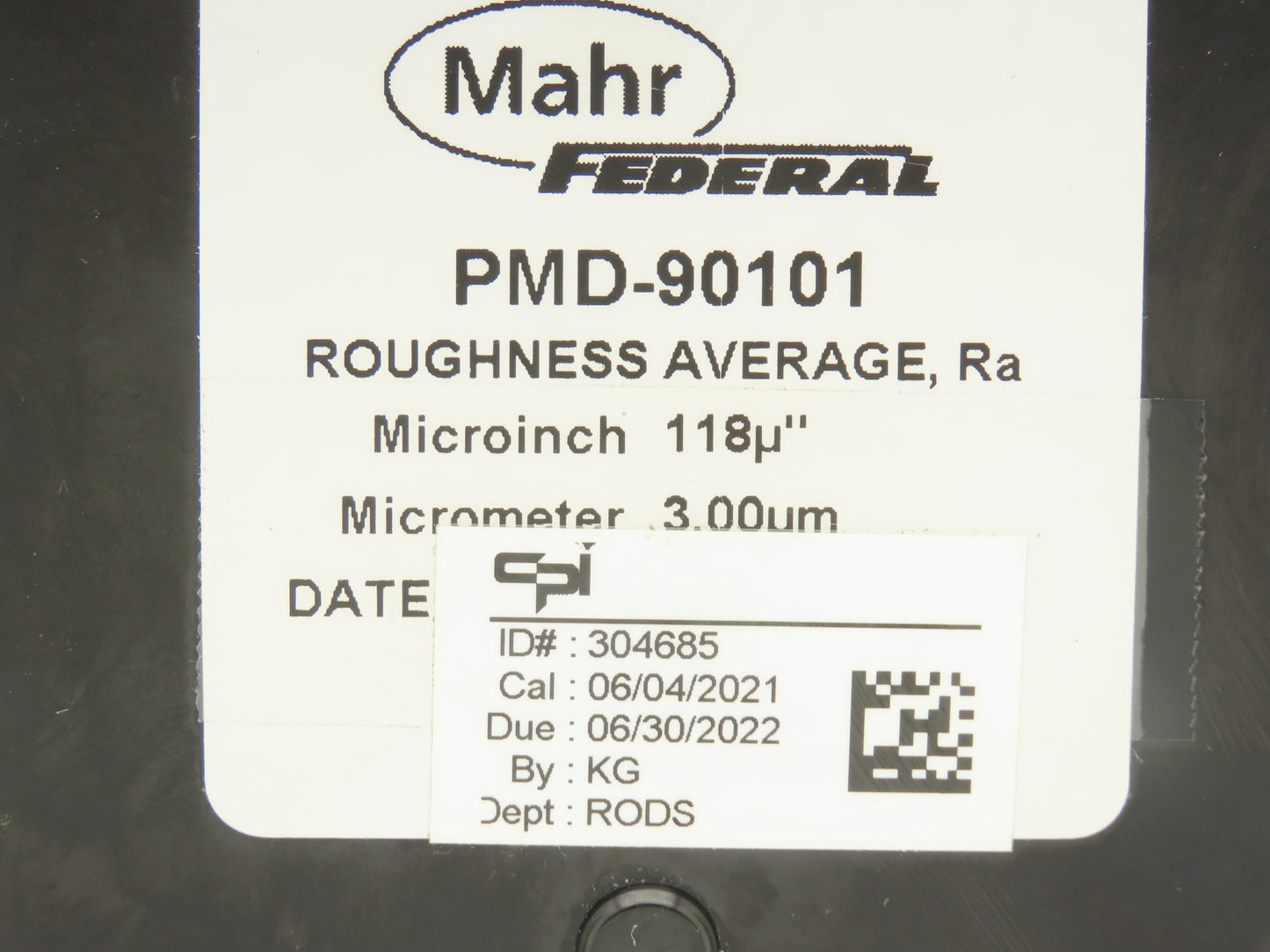 Mahr PMD-90101 Portable Surface Roughness Test Specimen Set of 5