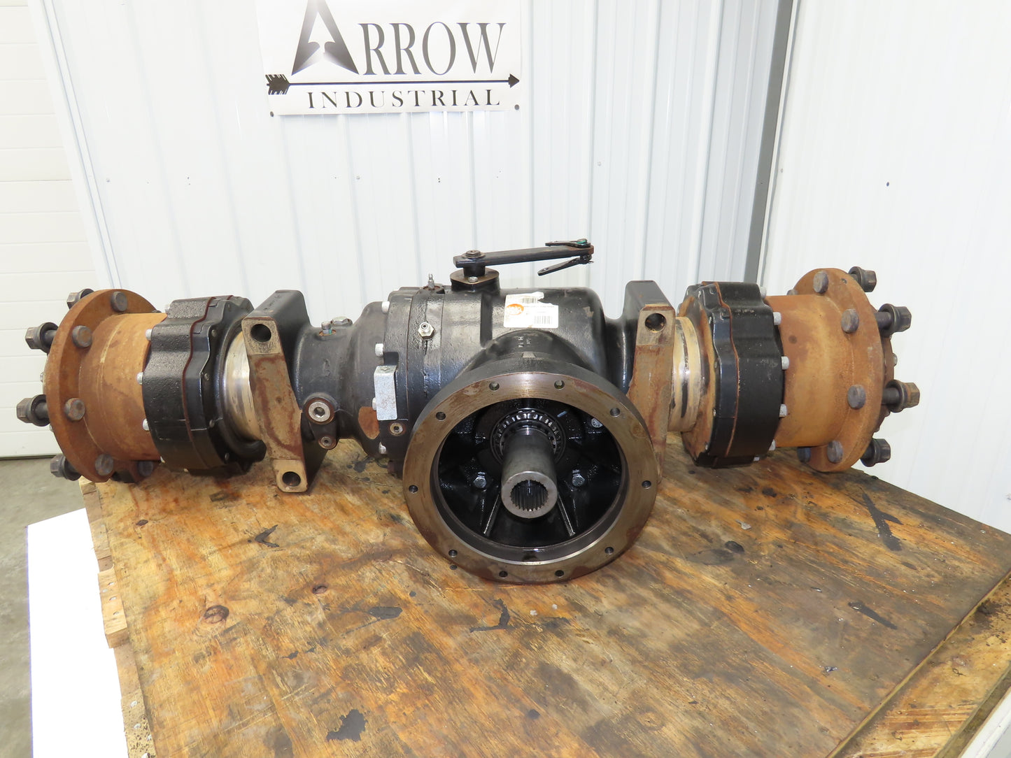 Hyster E100XN Forklift Front Dual Wheel Drive Axle Assembly 8-Lug Off E100XN