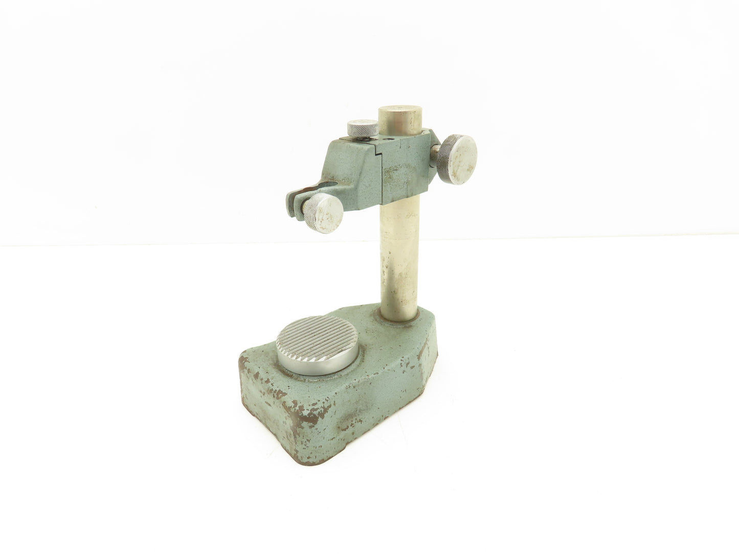 Mitutoyo 519-109 Indicator Transfer Stand Serrated Anvil 6-3/8"H Post 3/8" Stem