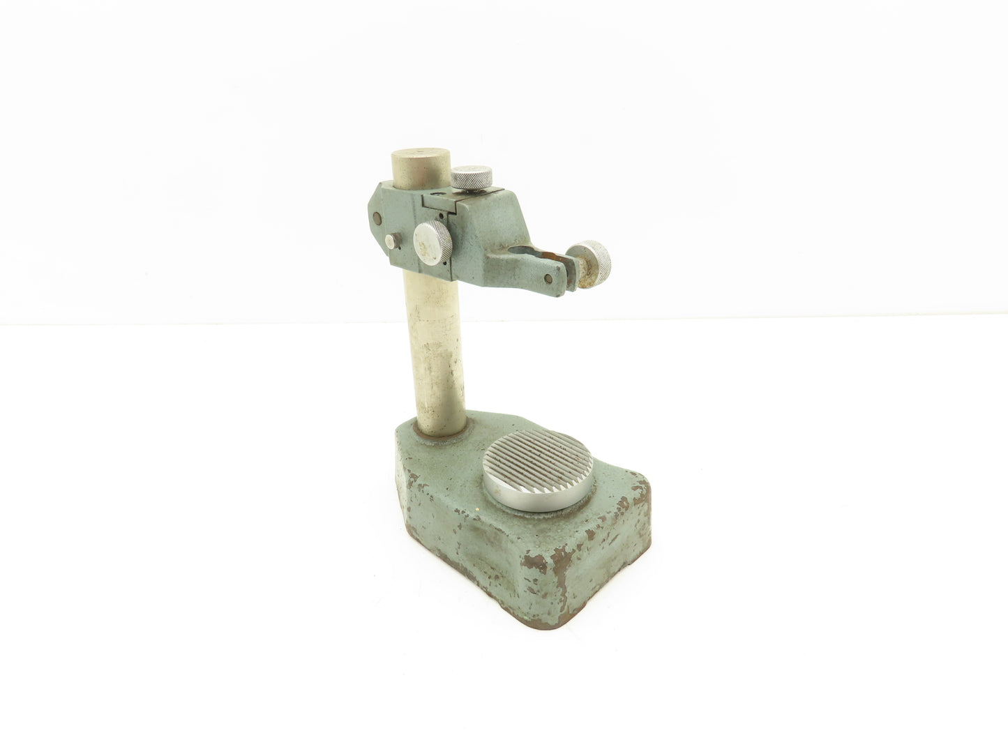 Mitutoyo 519-109 Indicator Transfer Stand Serrated Anvil 6-3/8"H Post 3/8" Stem