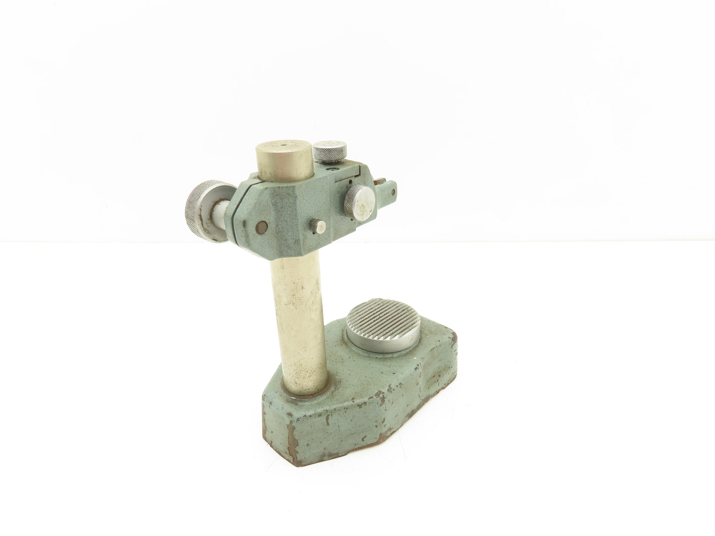 Mitutoyo 519-109 Indicator Transfer Stand Serrated Anvil 6-3/8"H Post 3/8" Stem