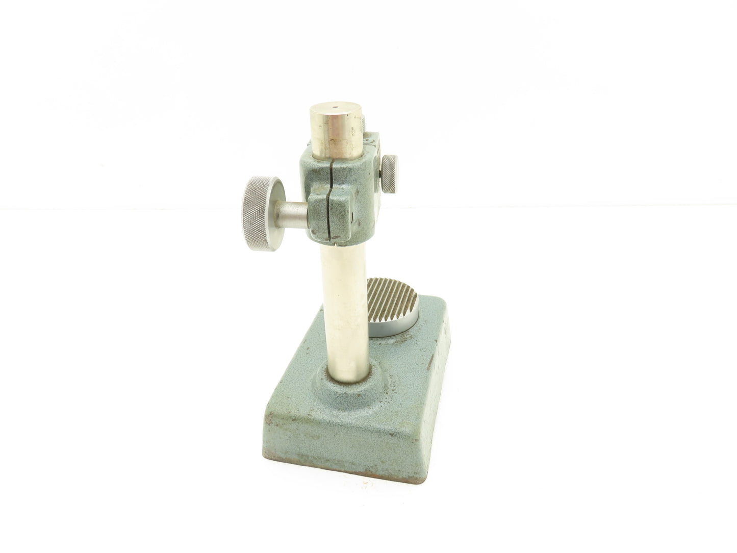 Mitutoyo 7003 Indicator Transfer Stand Serrated Anvil 6-3/8"H Post 3/8" Stem