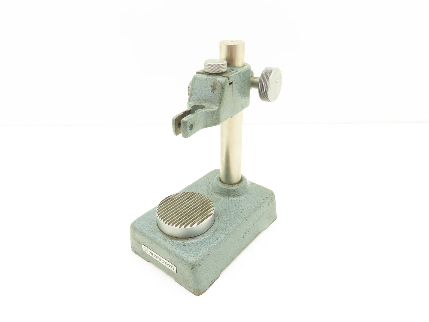 Mitutoyo 7003 Indicator Transfer Stand Serrated Anvil 6-3/8"H Post 3/8" Stem