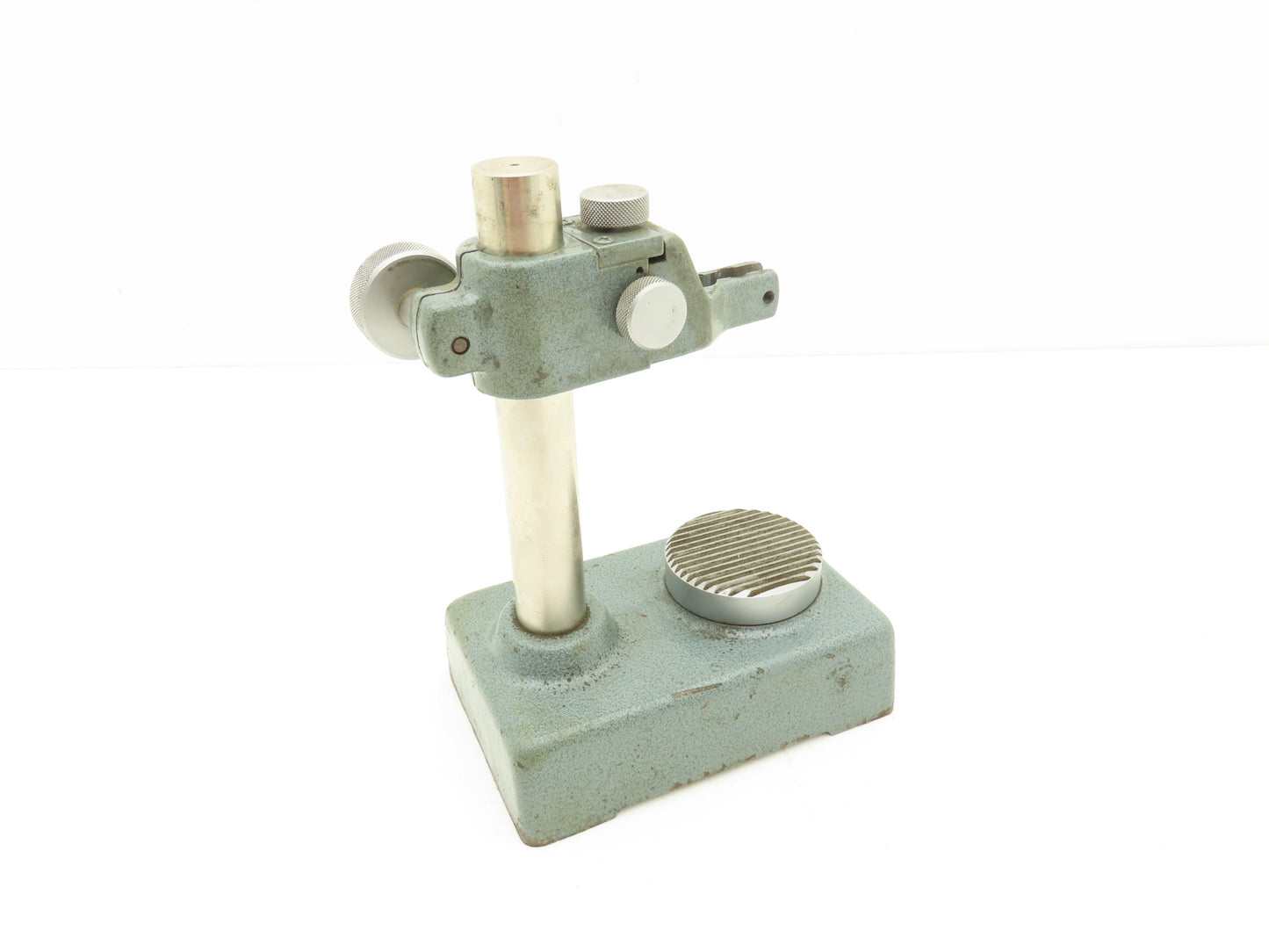 Mitutoyo 7003 Indicator Transfer Stand Serrated Anvil 6-3/8"H Post 3/8" Stem