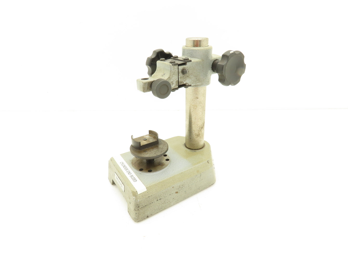 Mitutoyo 7008 Indicator Transfer Stand Custom Anvil 6-3/8"H Post 3/8" Stem