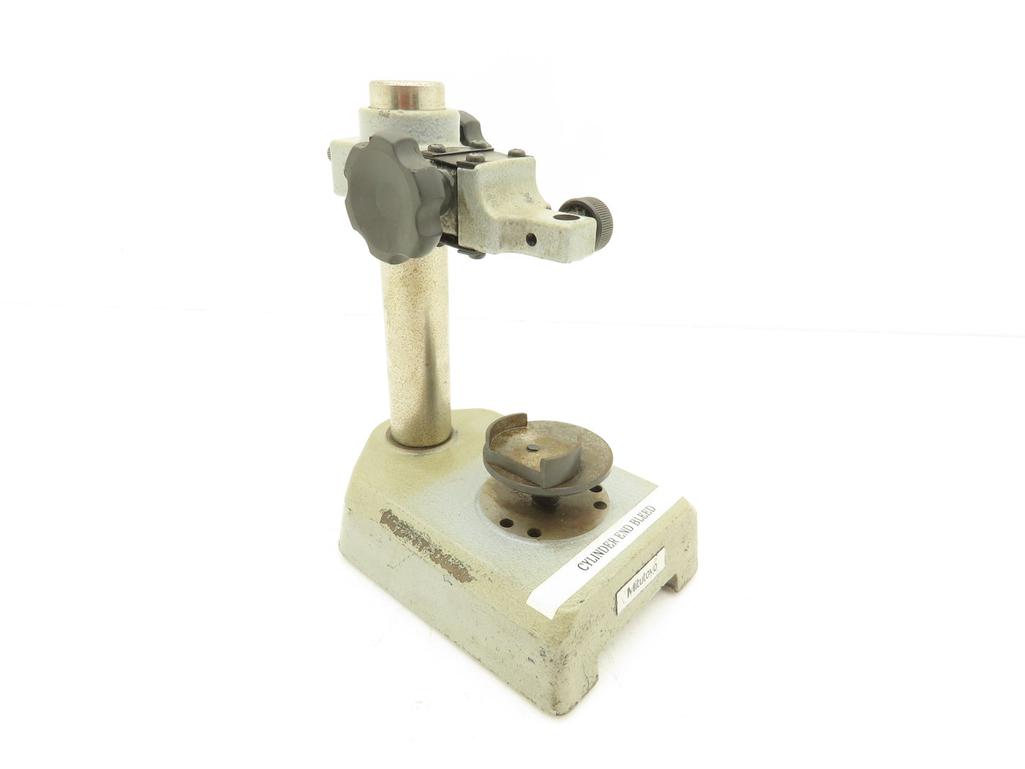 Mitutoyo 7008 Indicator Transfer Stand Custom Anvil 6-3/8"H Post 3/8" Stem