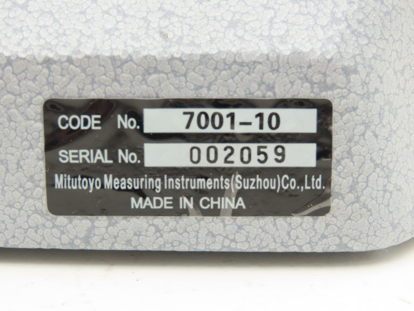 Mitutoyo 7001-10 Indicator Transfer Stand Serrated Anvil 6-3/8"H Post 3/8" Stem