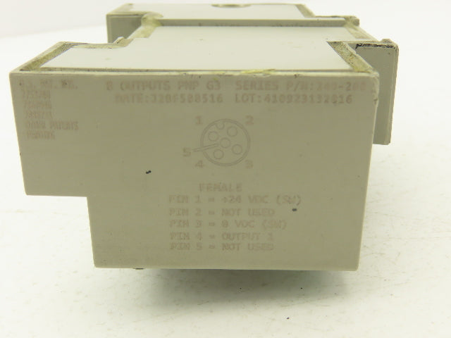 Numatics 240-208 Aventics Manifold Part G3 8 Outputs PNP Digital 5 Pin Micro Con