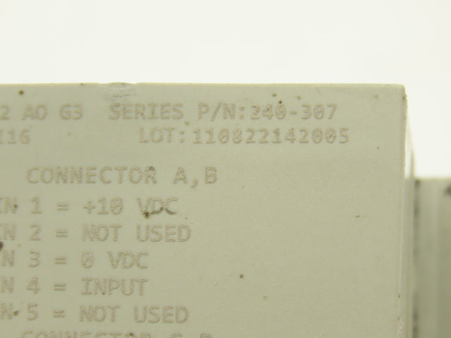 Numatics 240-307 Aventics Manifold Part G3 High Current 2AI/2AO 5 0-10VDC