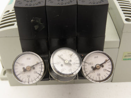 Numatics 4-Station DLR G3 4-Valve Manifold Assembly w/Comm Sub-Bus 24VDC