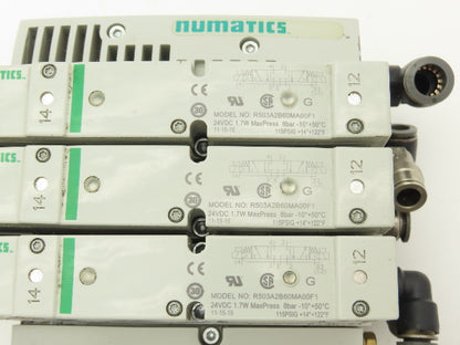 Numatics 4-Station DLR G3 4-Valve Manifold Assembly w/Comm Sub-Bus 24VDC