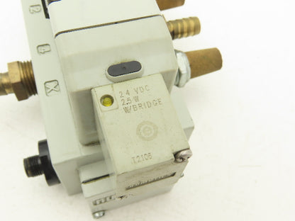 Aventics 353BB600M000061 2035 Series Sol-Pilot Valve 24VDC W/Manifold 5 Port