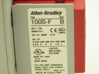 Allen Bradley 100S-C85DJ14C Safety DC Contactor Contact Block 24V Coil 600V 3PH
