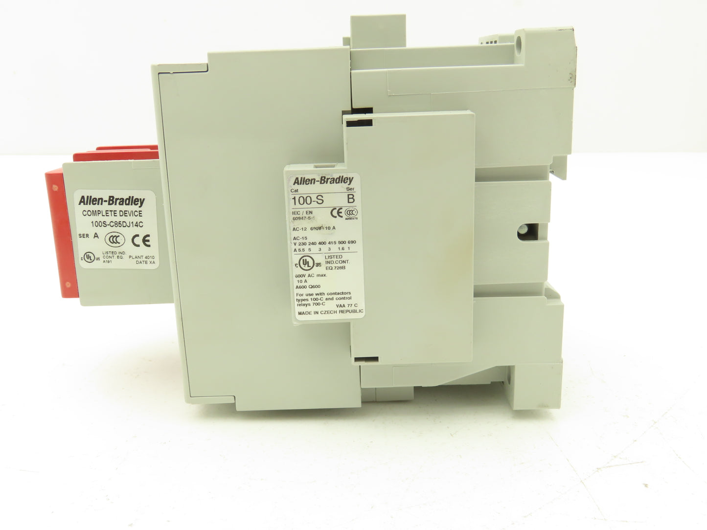Allen Bradley 100S-C85DJ14C Safety DC Contactor Contact Block 24V Coil 600V 3PH