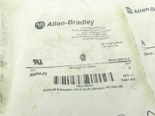 Allen Bradley 800F-4PP Pushbutton Enclosure 4-Button Kit 22mm Plastic 7.5x3x2.5"