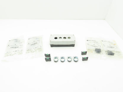 Allen Bradley 800F-4PP Pushbutton Enclosure 4-Button Kit 22mm Plastic 7.5x3x2.5"