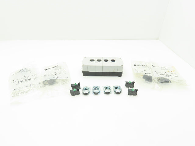 Allen Bradley 800F-4PP Pushbutton Enclosure 4-Button Kit 22mm Plastic 7.5x3x2.5"
