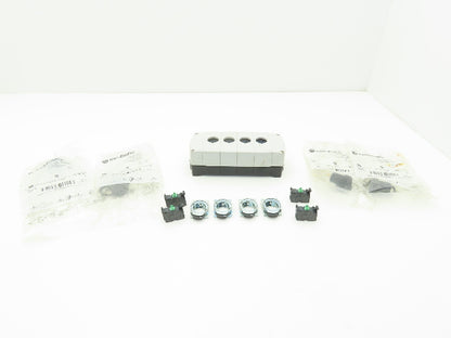 Allen Bradley 800F-4PP Pushbutton Enclosure 4-Button Kit 22mm Plastic 7.5x3x2.5"