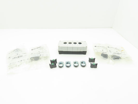 Allen Bradley 800F-4PP Pushbutton Enclosure 4-Button Kit 22mm Plastic 7.5x3x2.5"