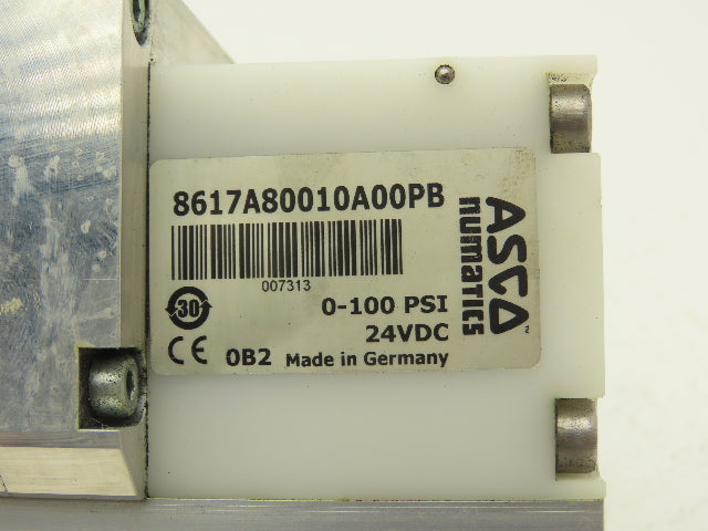 Asco Numatics 8617A80010A00PB Proportional Regulator 1/2" NPT 0-10VDC 0-100 PSI