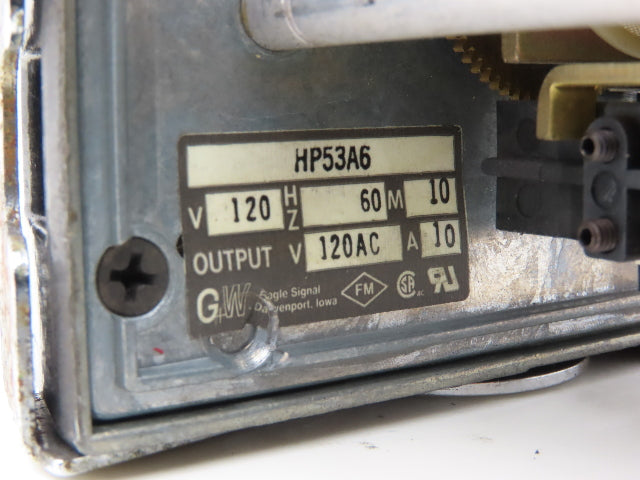 Eagle Signal HP53A6 Analog Reset Timer 0-5 Min 120V HP5 CYCL-FLEX Series