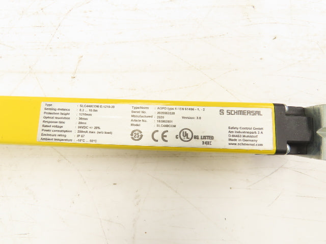 Schmersal SLC440COM-ER-1210-30 Safety Light Curtain Receiver/Transmitter Set