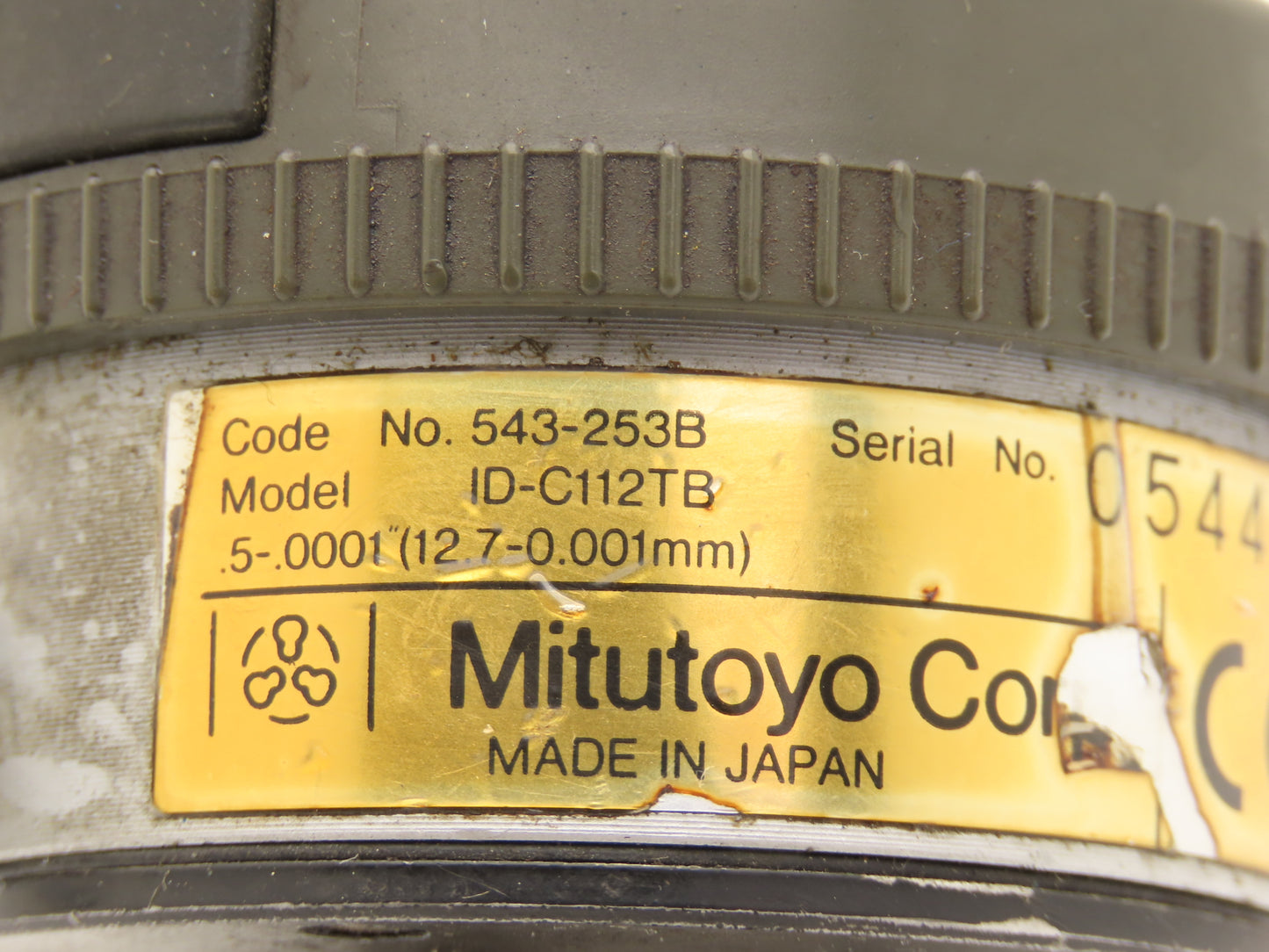 Mitutoyo 543-253B Absolute Digimatic Indicator Gage 0.5"-.0001" 12.7mm C112TB