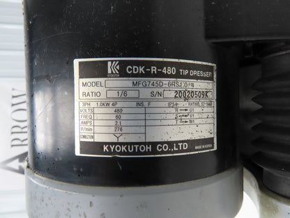 Kyokutoh CDK-R-480 Auto Tip Dresser High Speed 1-6 Ratio 3Ph 460V 60Hz 276 RPM