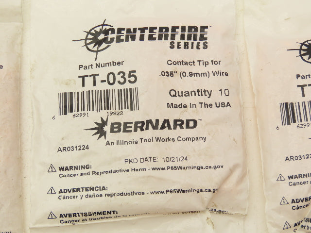 American Torch Tip TT-035 Contact Tip .035" Tapered Mig Weld 10 Packs Lot of 30