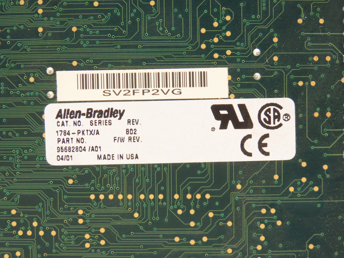 Allen Bradley 1784-PKTX Communication Interface Card Series A Rev B02 F/W A01