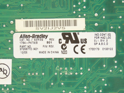 Allen Bradley 1784-PKTX Communication Interface Card Series B Rev B01 F/W A01
