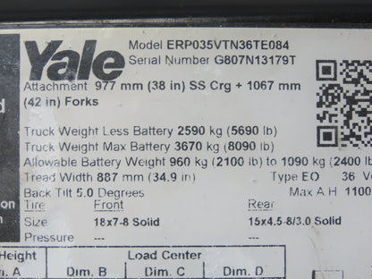 Yale RU280B-5166P Forklift Curtis Albright DC Motor Contactor Off ERP035VTN