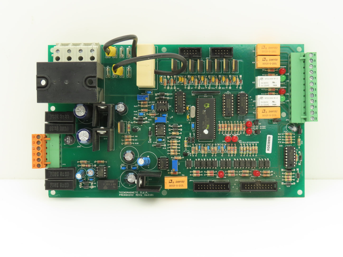 Tecnomagnete 062101 PRESSA202 Relay Integrated Circuit Board Printed Revision 6