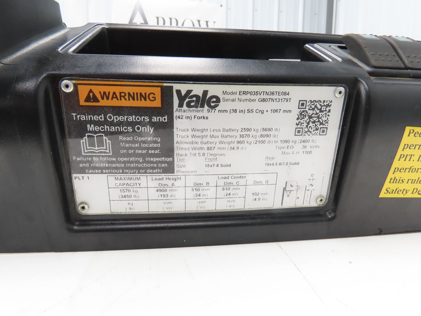 Yale Forklift Hydraulic 3 Lever Spool Valve Mast Control Off ERP035VTN36TE084