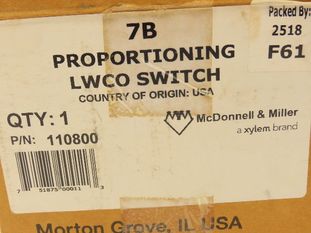 McDonnell & Miller 110800 Proportioning LWCO Electric Switch W/Automatic Reset